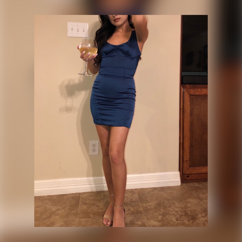 Oh Polly Corset Style Underwired Mini Dress